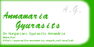 annamaria gyurasits business card