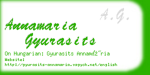 annamaria gyurasits business card